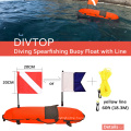 Quick Inflates Diving Below Inflatable Signal Buoy, Diving Torpedo Buoy Spearfishing Buoy with Flag